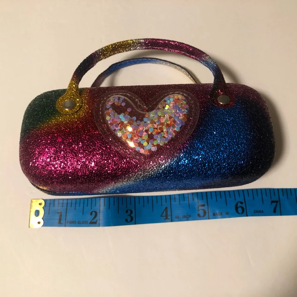 Little Girls Eyeglass / Sunglass Case Sparkly and Colorful